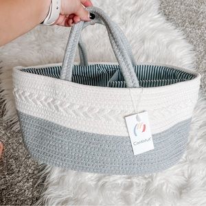NWT | Cotton Diaper Caddy Organizer Basket